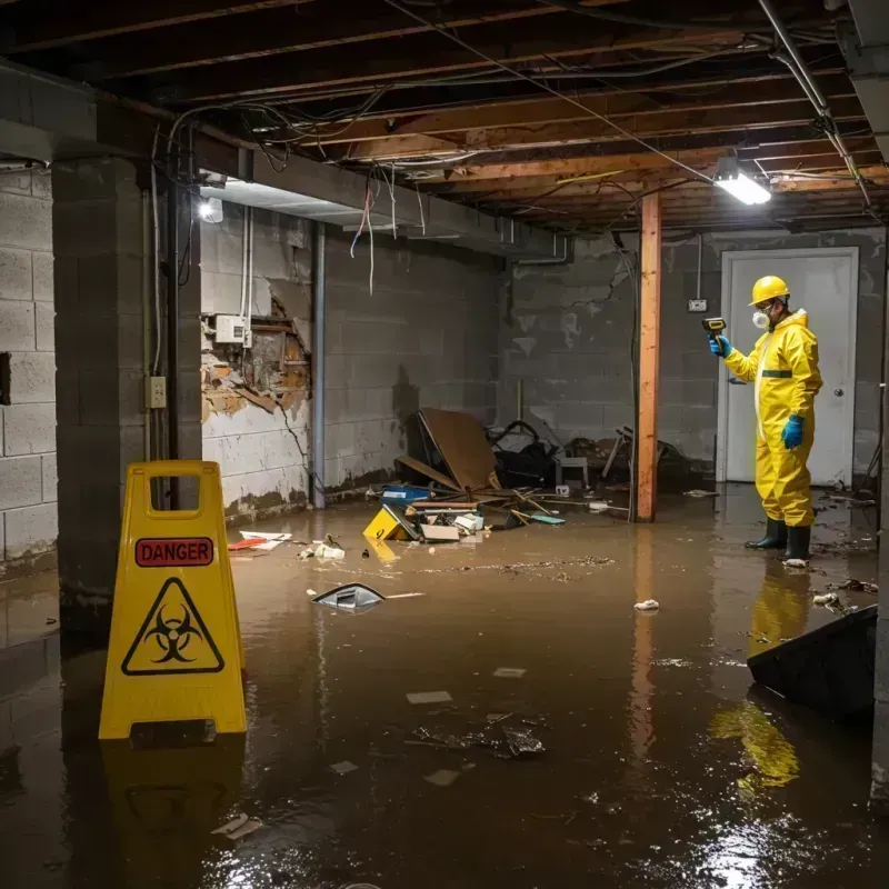 Flooded Basement Electrical Hazard in Lake Sarasota, FL Property