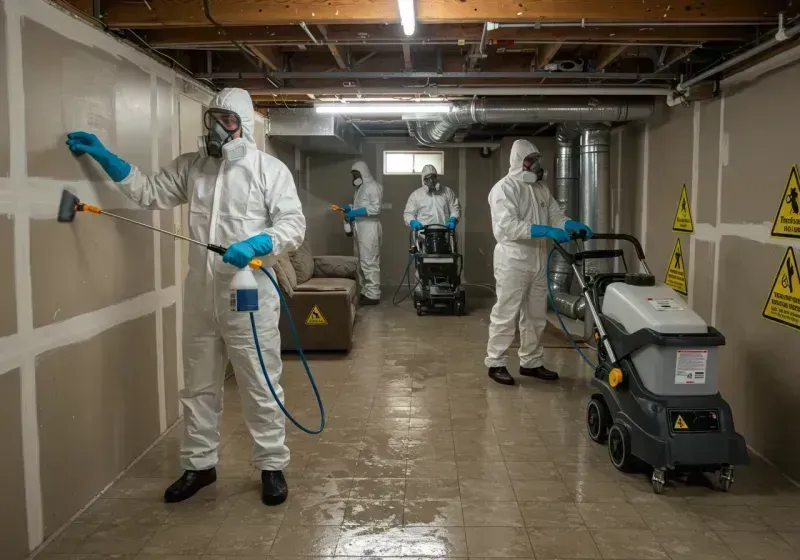 Basement Moisture Removal and Structural Drying process in Lake Sarasota, FL